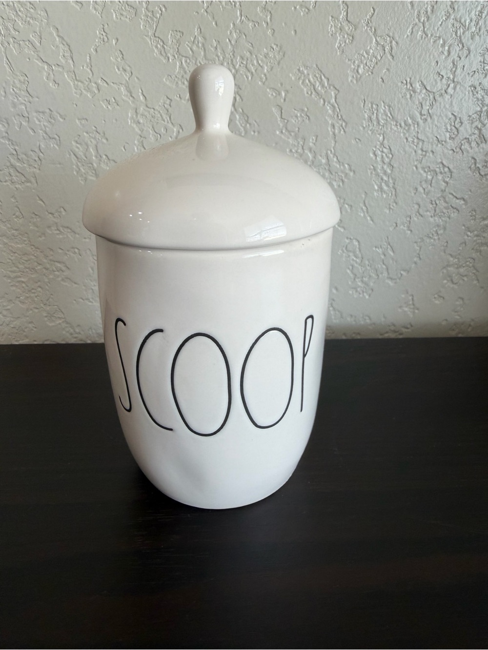 Rae Dunn SCOOP Covered Sugar Bowl Ceramic Canister With Lid